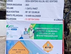 Tulisan 4 Lokasi Yang Tertera Dalam Bener Papan Tranparansi Proyek Pavingisasi Di Desa Genteng Kulon,Menimbulkan Pertanyaan.