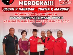 OLOAN P NABABAN -,YUNITA R MARBUN.Resmi maju  sebagai calon Bupati dan wakil Bupati kabupaten Humbang Hasundutan periode 2025-2030.