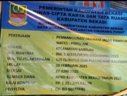Proyek Drainase Di Kedung Pengawas Babelan, Jadi Sorotan Warga, Diduga Pekerjaan Pun Asal Jadi
