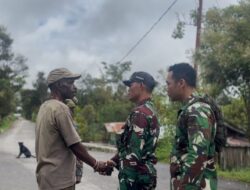 Dekat Dan Dicintai Rakyat, Satgas Yonif 641/Bru Laksanakan Komsos Ciptakan  Humanis Bersama Masyarakat Distrik Walesi