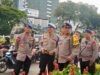 Satuan Brimob Polda Metro Jaya Laksanakan Pengamanan Aksi Unjuk Rasa Transportasi Online di Jakarta