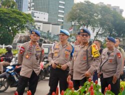 Satuan Brimob Polda Metro Jaya Laksanakan Pengamanan Aksi Unjuk Rasa Transportasi Online di Jakarta