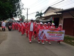 Sambut Hari Jadi Kabupaten Bekasi Ke-75, dan Sambut Hut RI Ke 80 Tahun Kecamatan Cabangbungin Gelar Gerak Jalan Masal