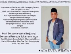 Niat Majukan Desa, Ata Akan Maju Kembali Sebagai Calon Kepala Desa Sukamurni
